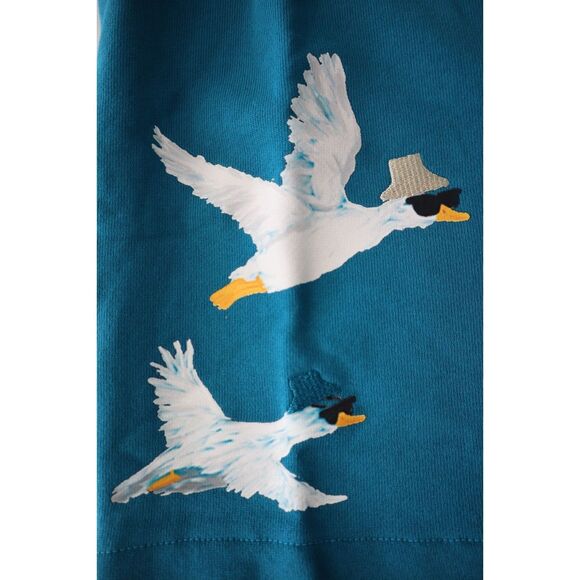 adidas HZ1151 Men's Sz Large Active Teal Adventure Graphic Shorts - Picture 7 of 12